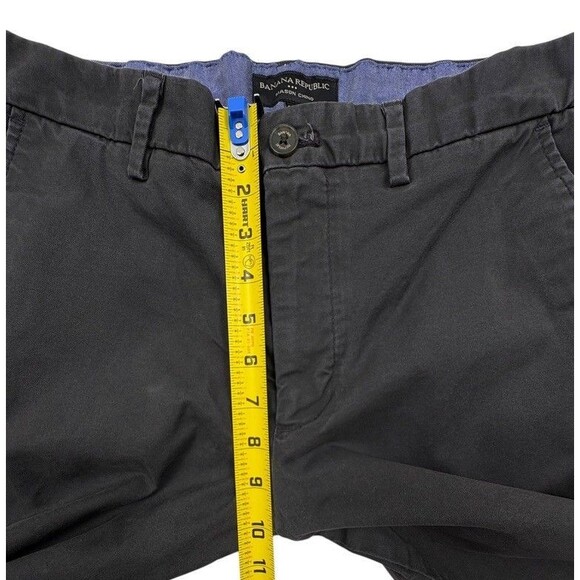 Banana Republic Mason Chino Pants Flint Grey Flat Front Preppy Cotton 32x34 - Picture 11 of 14
